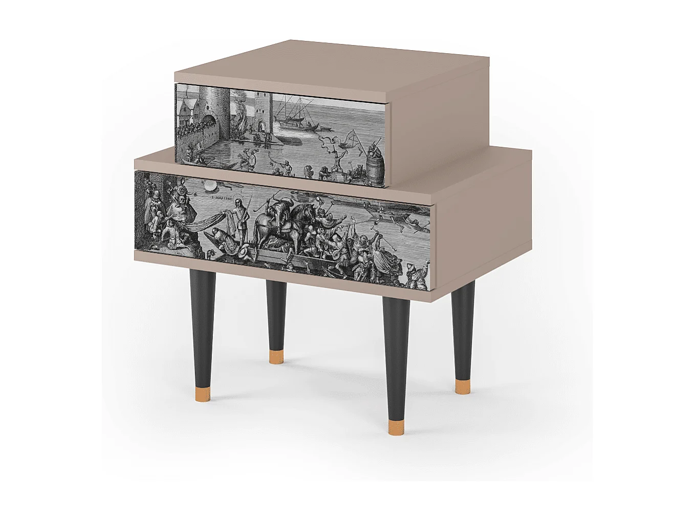 Criado-mudo - 58х58х41 cm - NS1 - Saint Martin, Latte