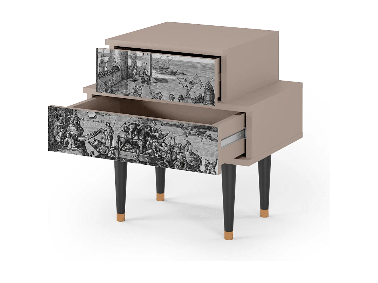 Criado-mudo - 58х58х41 cm - NS1 - Saint Martin, Latte