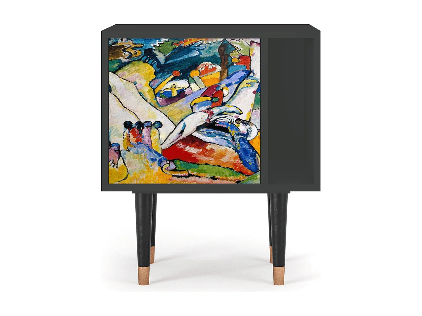 Nachtkastje - 57х69х48 cm - S2 - Improvisation 26  , Antraciet