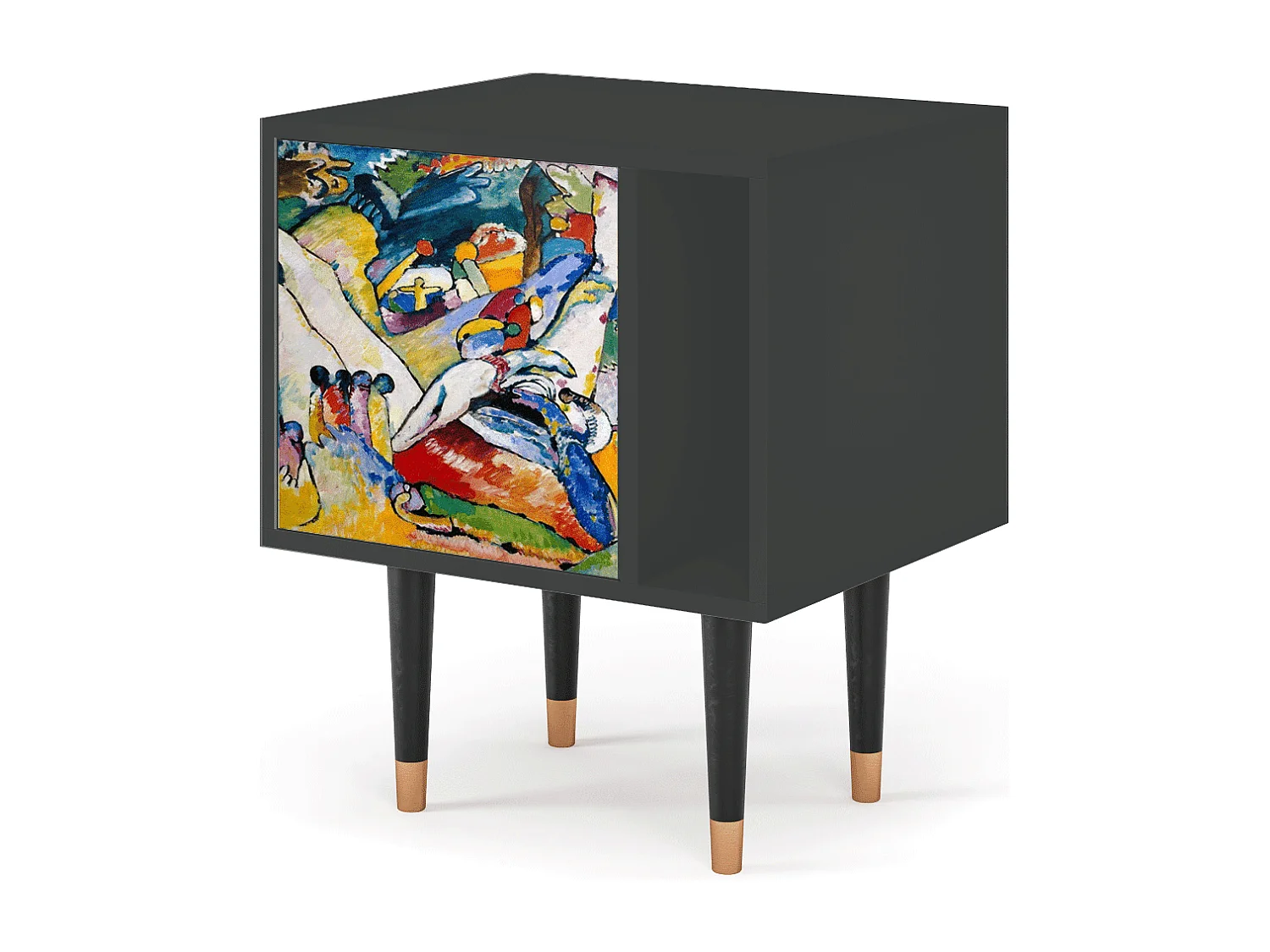 Nachtkastje - 57х69х48 cm - S2 - Improvisation 26  , Antraciet