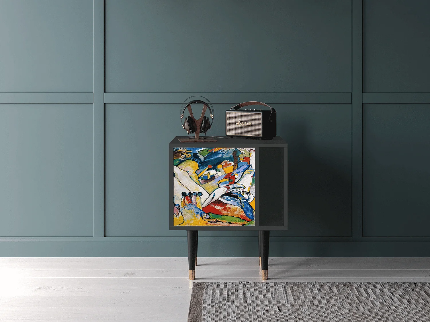 Table de nuit - 57х69х48 cm - S2 - Improvisation 26  , Anthracite