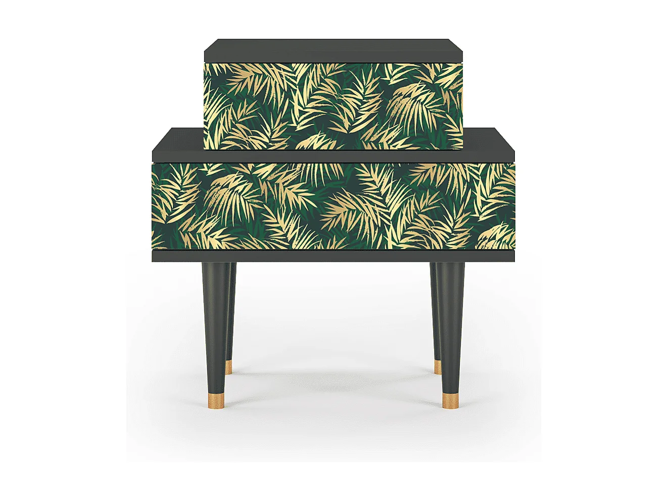 Criado-mudo - 58х58х41 cm - NS1 - Sunny Palm Tree, Antracite