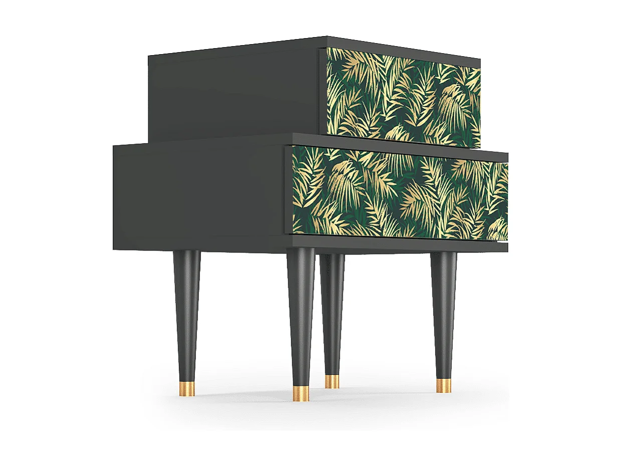 Criado-mudo - 58х58х41 cm - NS1 - Sunny Palm Tree, Antracite