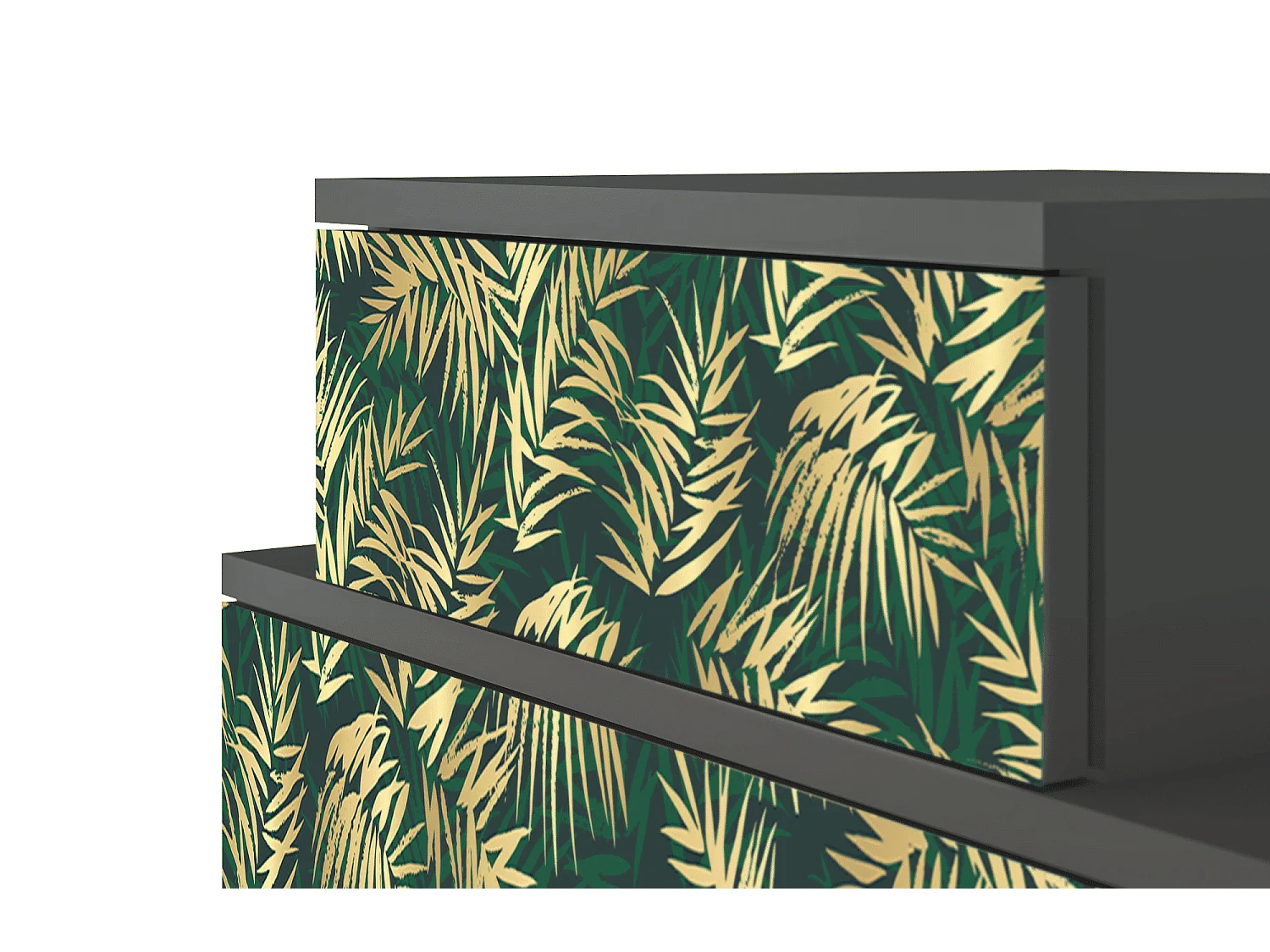 Criado-mudo - 58х58х41 cm - NS1 - Sunny Palm Tree, Antracite