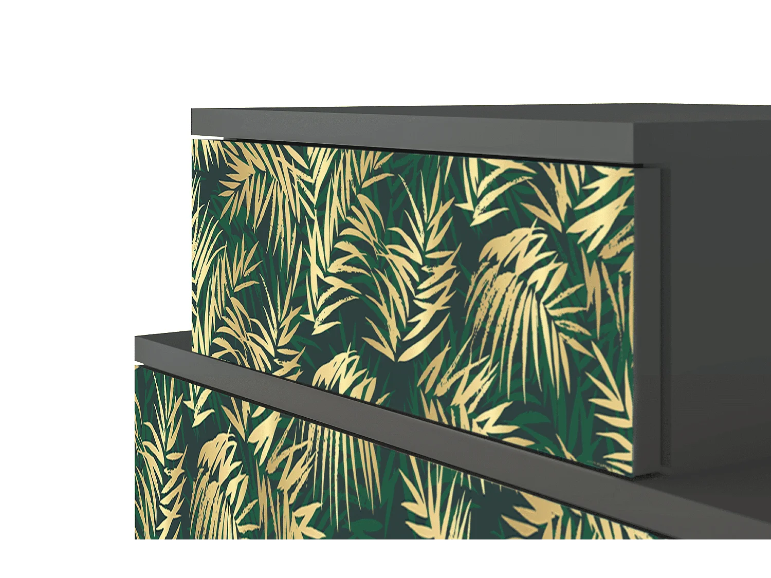 Stolik nocny - 58х58х41 cm - NS1 - Sunny Palm Tree, Antracyt