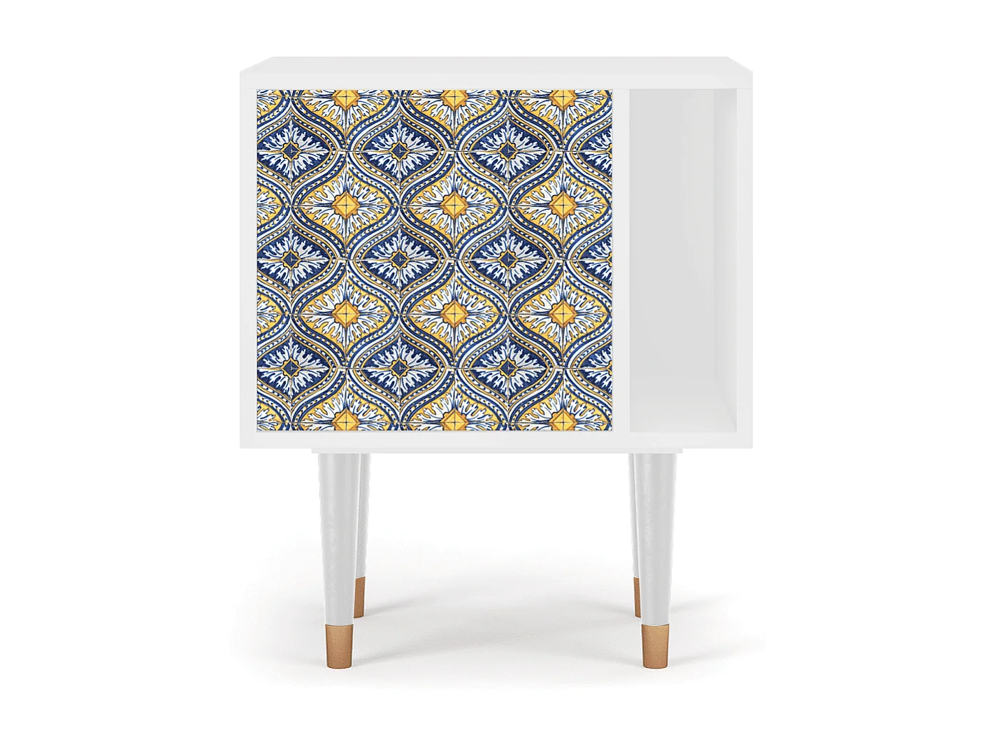 Table de nuit - 57х69х48 cm - S2 - Illusory Pattern, Blanc