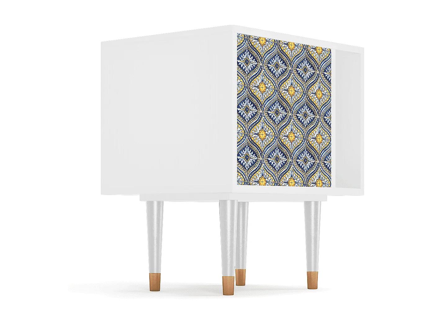Table de nuit - 57х69х48 cm - S2 - Illusory Pattern, Blanc