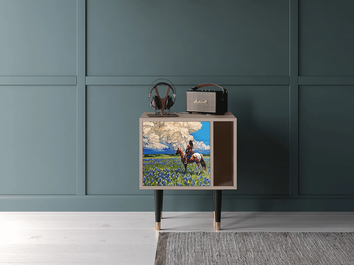 Table de nuit - 57х69х48 cm - S2 - Thunderheads by Dean, Latte