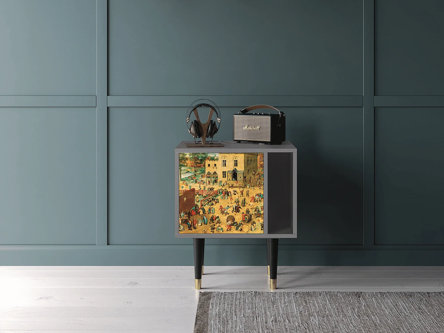 Table de nuit - 57х69х48 cm - S2 - Children Games, Gris