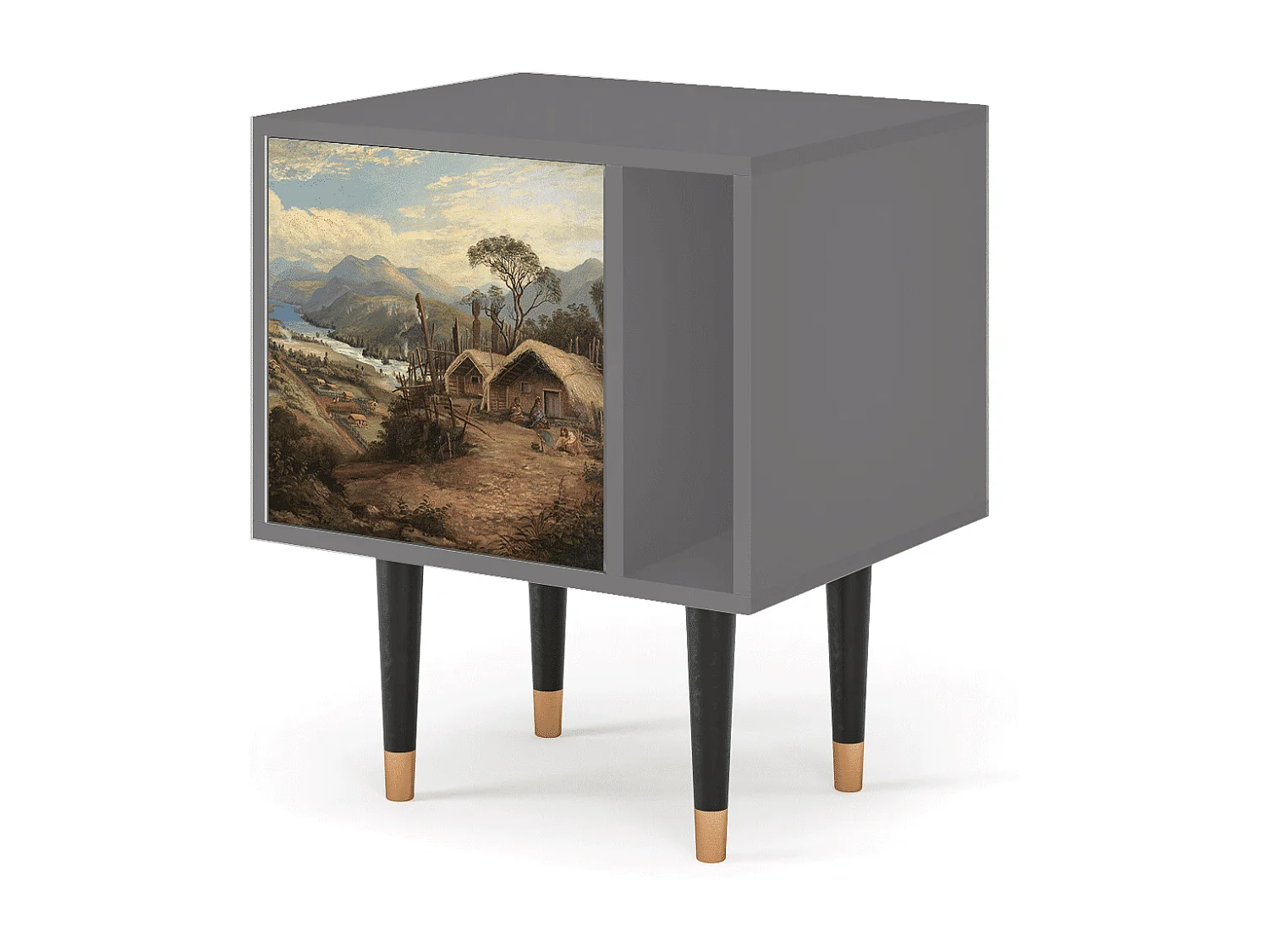 Nachttisch - 57х69х48 cm - S2 - View Across the Plains , Grau