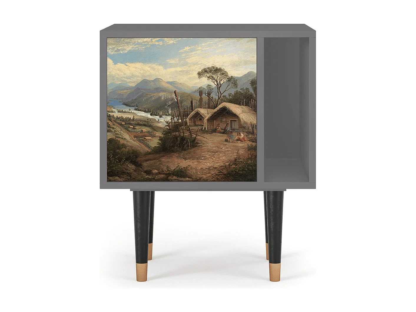 Nachttisch - 57х69х48 cm - S2 - View Across the Plains , Grau