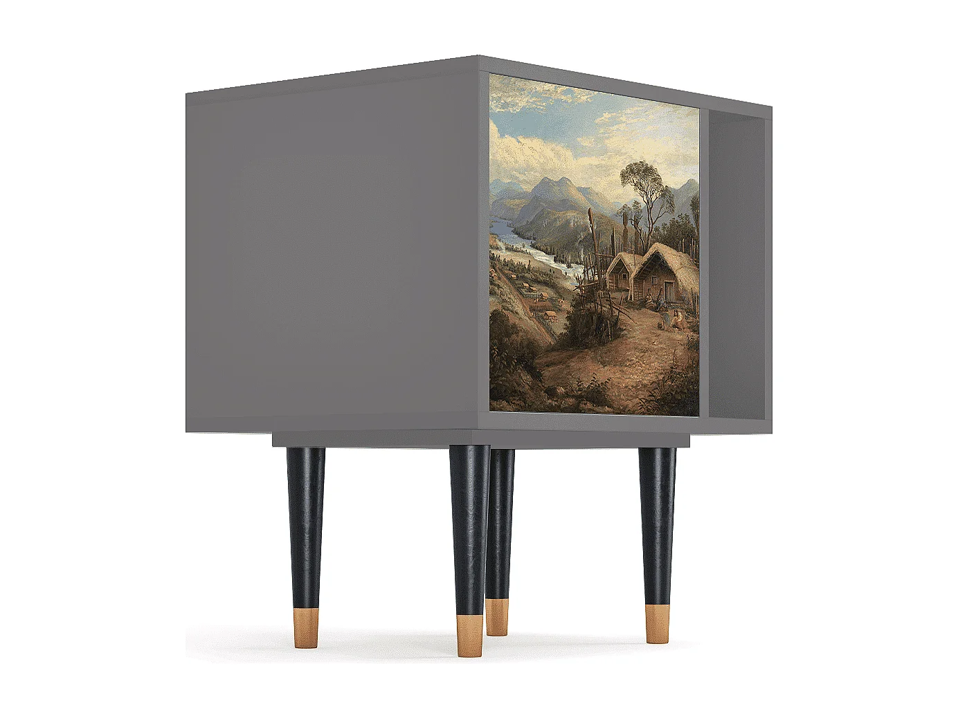 Nachttisch - 57х69х48 cm - S2 - View Across the Plains , Grau