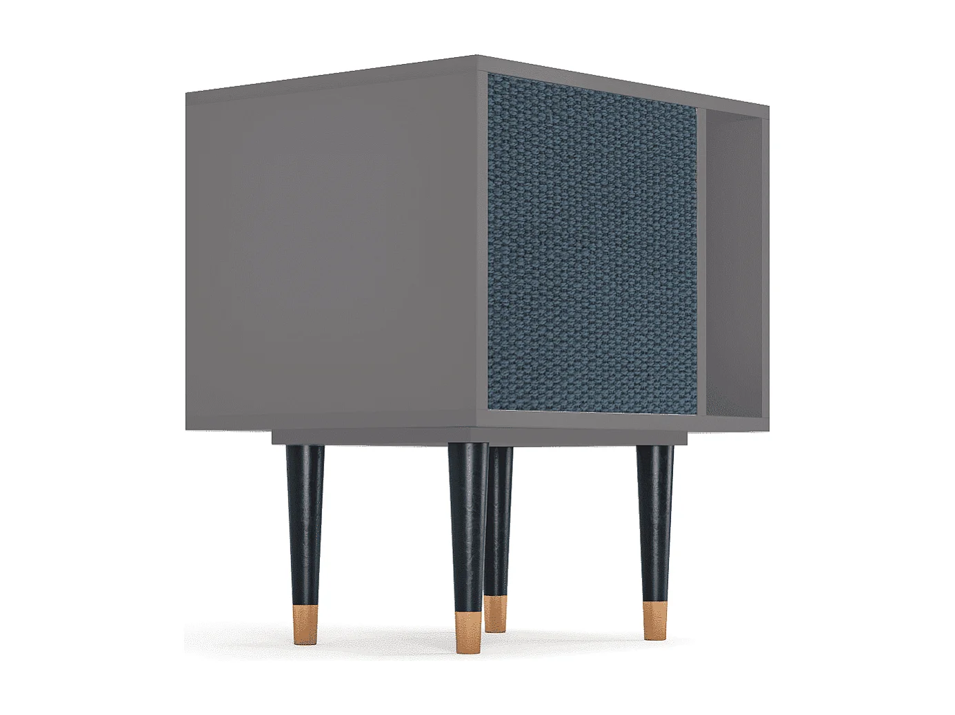 Stolik nocny - 57х69х48 cm - S2 - Knitted Pattern, Szary