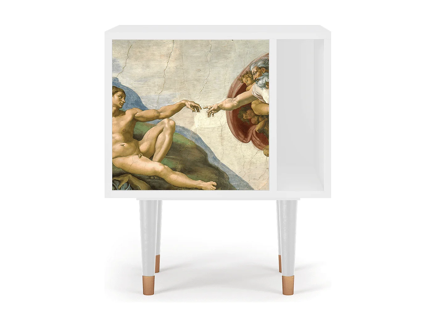 Table de nuit - 57х69х48 cm - S2 - The Creation of Adam, Blanc