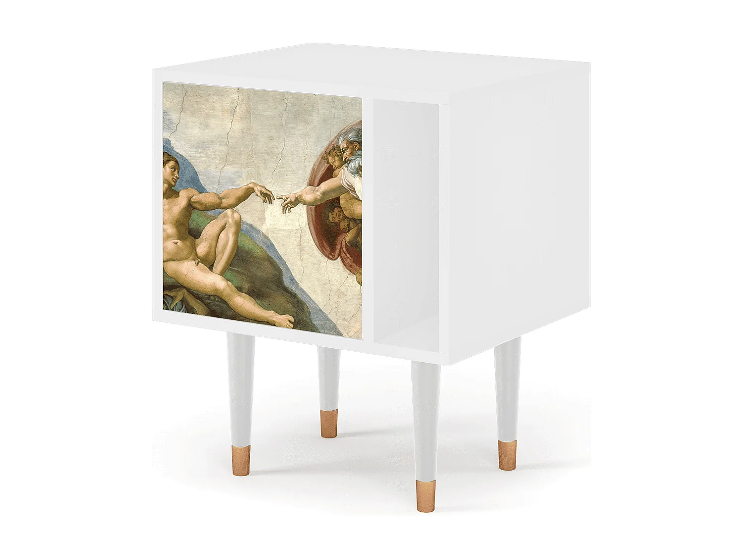 Table de nuit - 57х69х48 cm - S2 - The Creation of Adam, Blanc