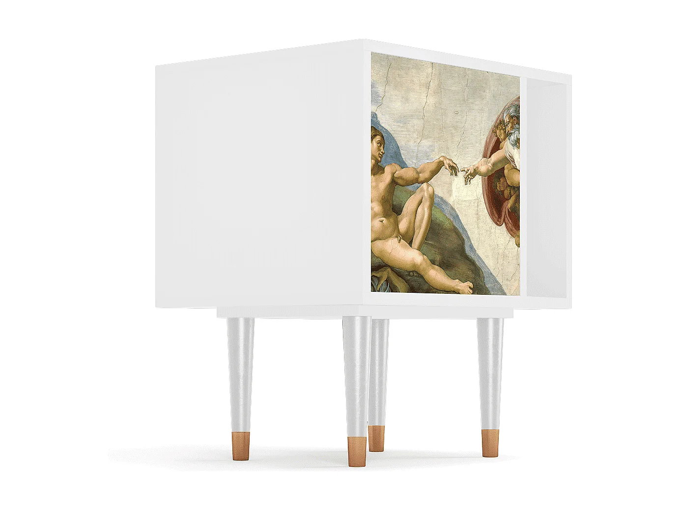 Table de nuit - 57х69х48 cm - S2 - The Creation of Adam, Blanc
