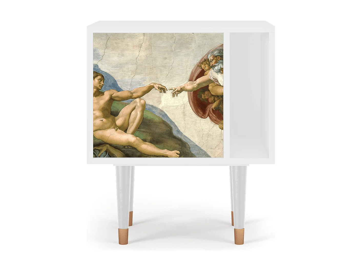 Criado-mudo - 57х69х48 cm - S2 - The Creation of Adam, Branco