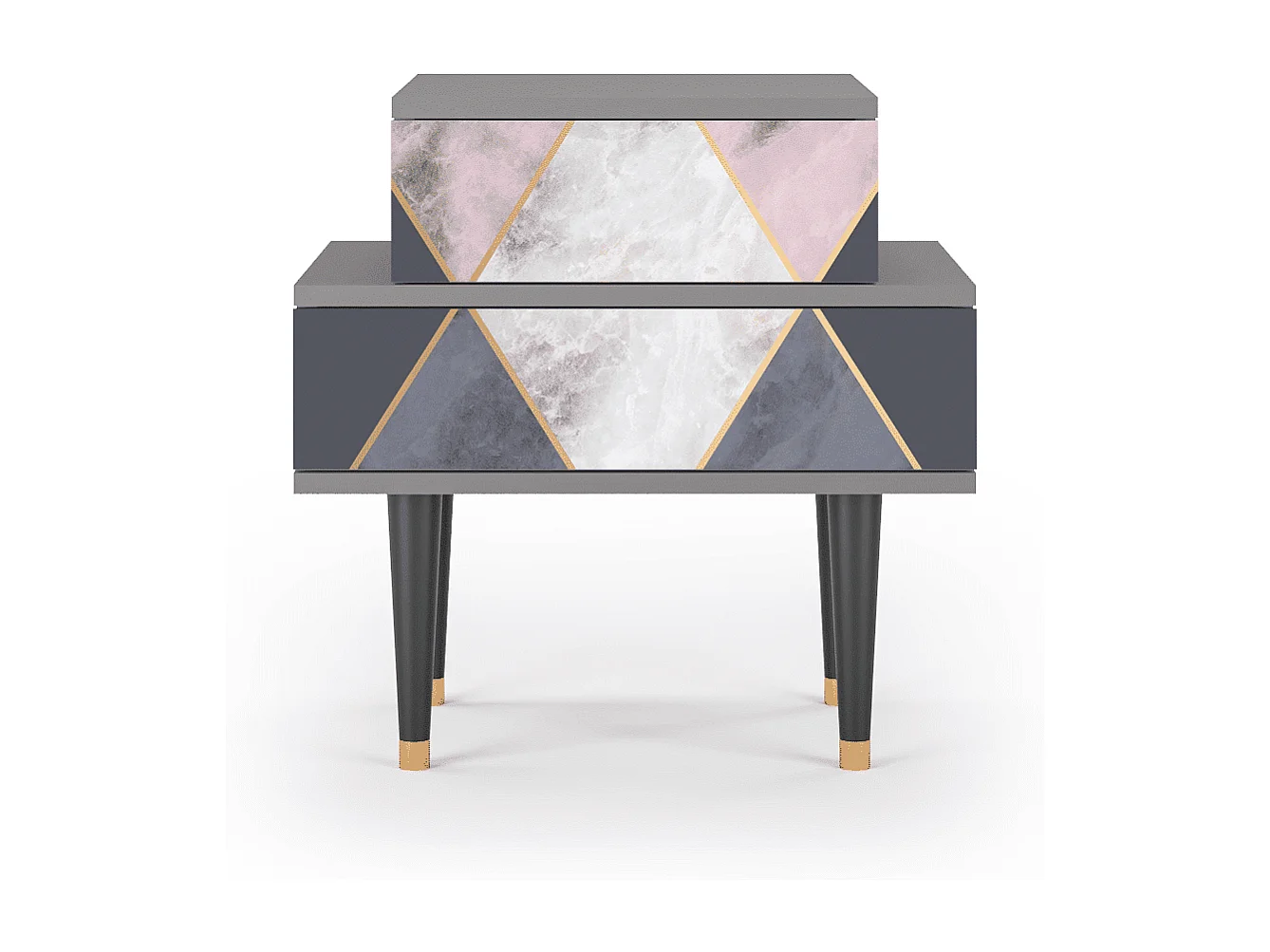 Table de nuit - 58х58х41 cm - NS1 - Ideal Harmony, Gris