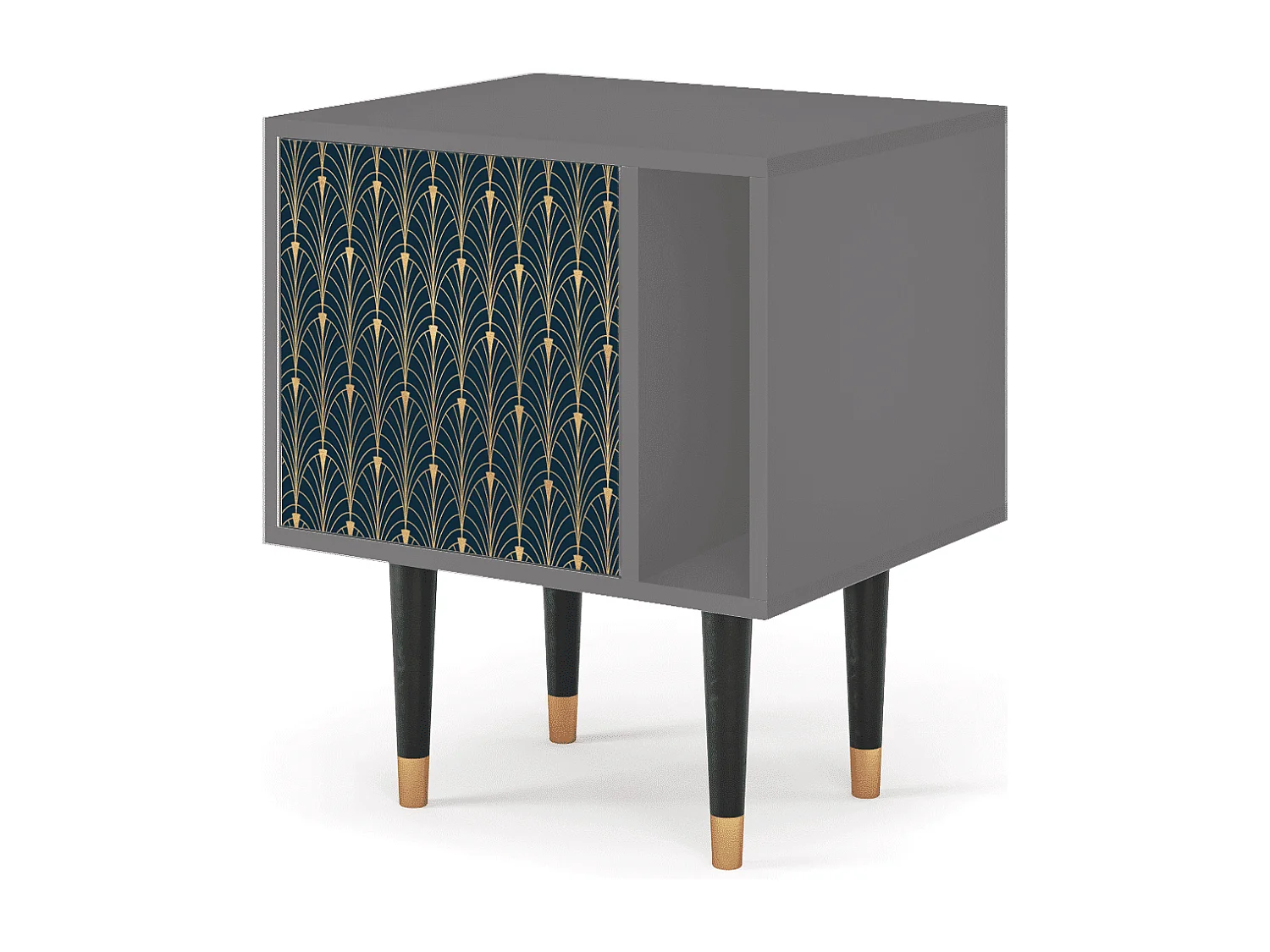 Nachtkastje - 57х69х48 cm - S2 - Flower of the Nile, Grijs