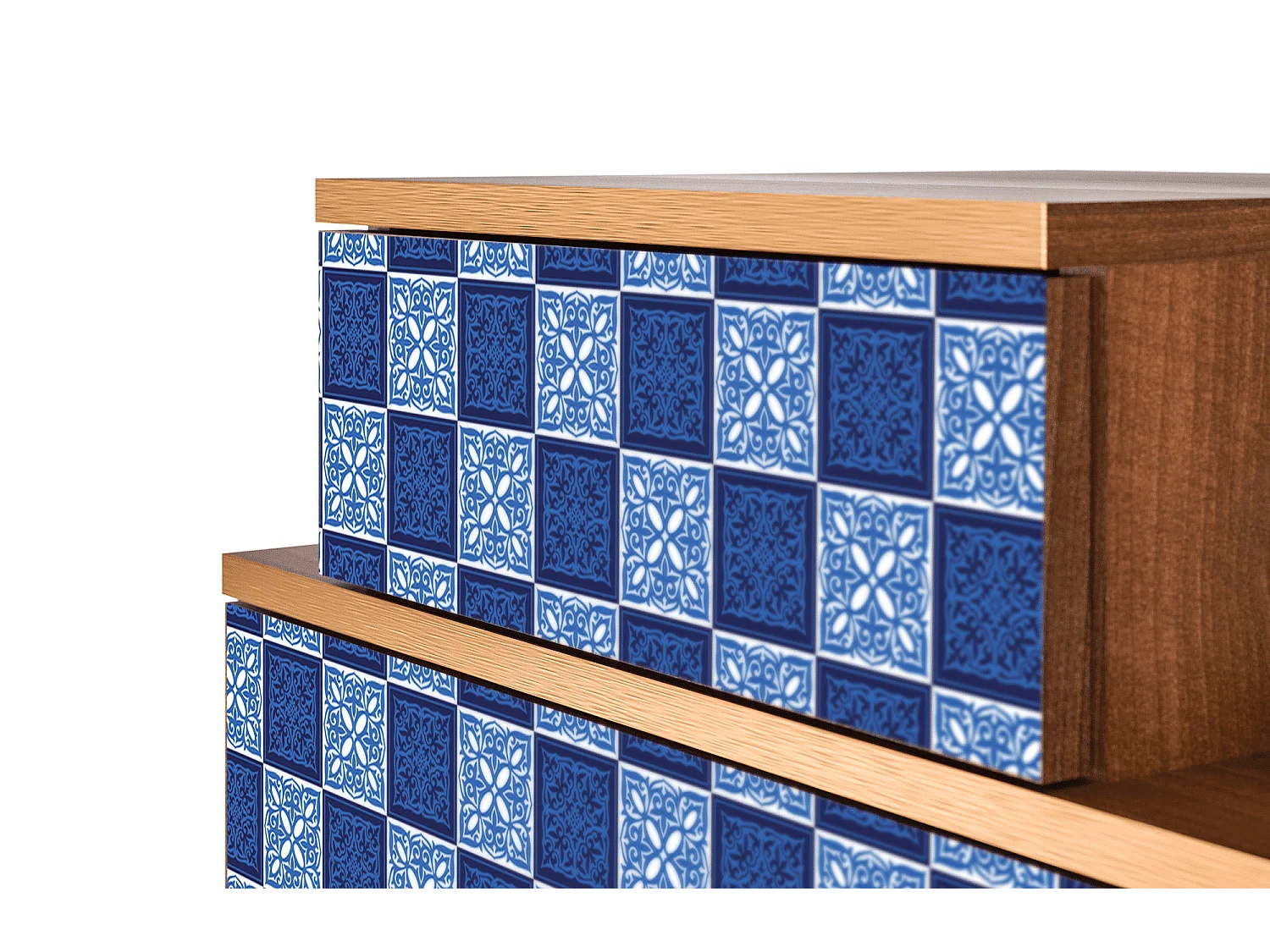 Stolik nocny - 58х58х41 cm - NS1 - Light Path, Orzech