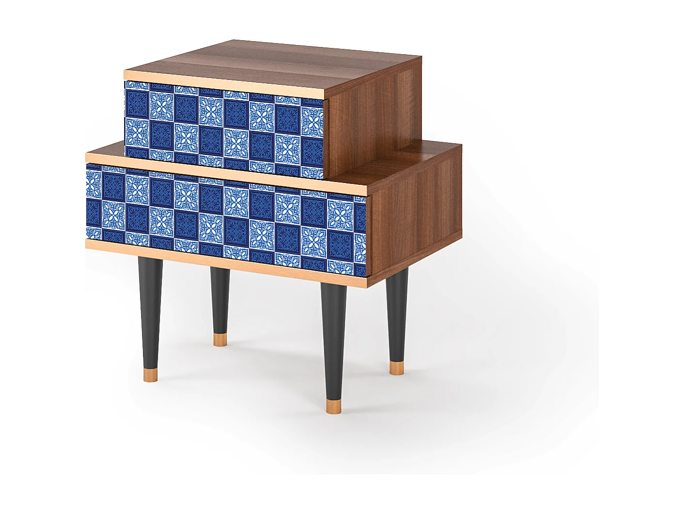 Criado-mudo - 58х58х41 cm - NS1 - Light Path, Nogueira