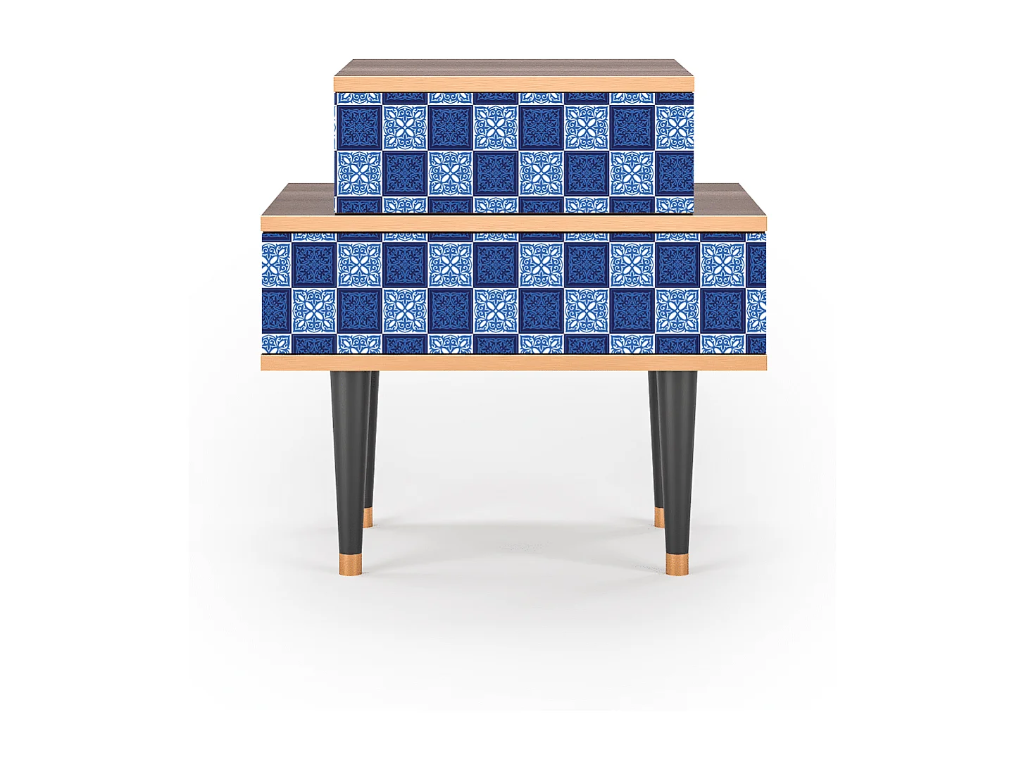 Stolik nocny - 58х58х41 cm - NS1 - Light Path, Orzech