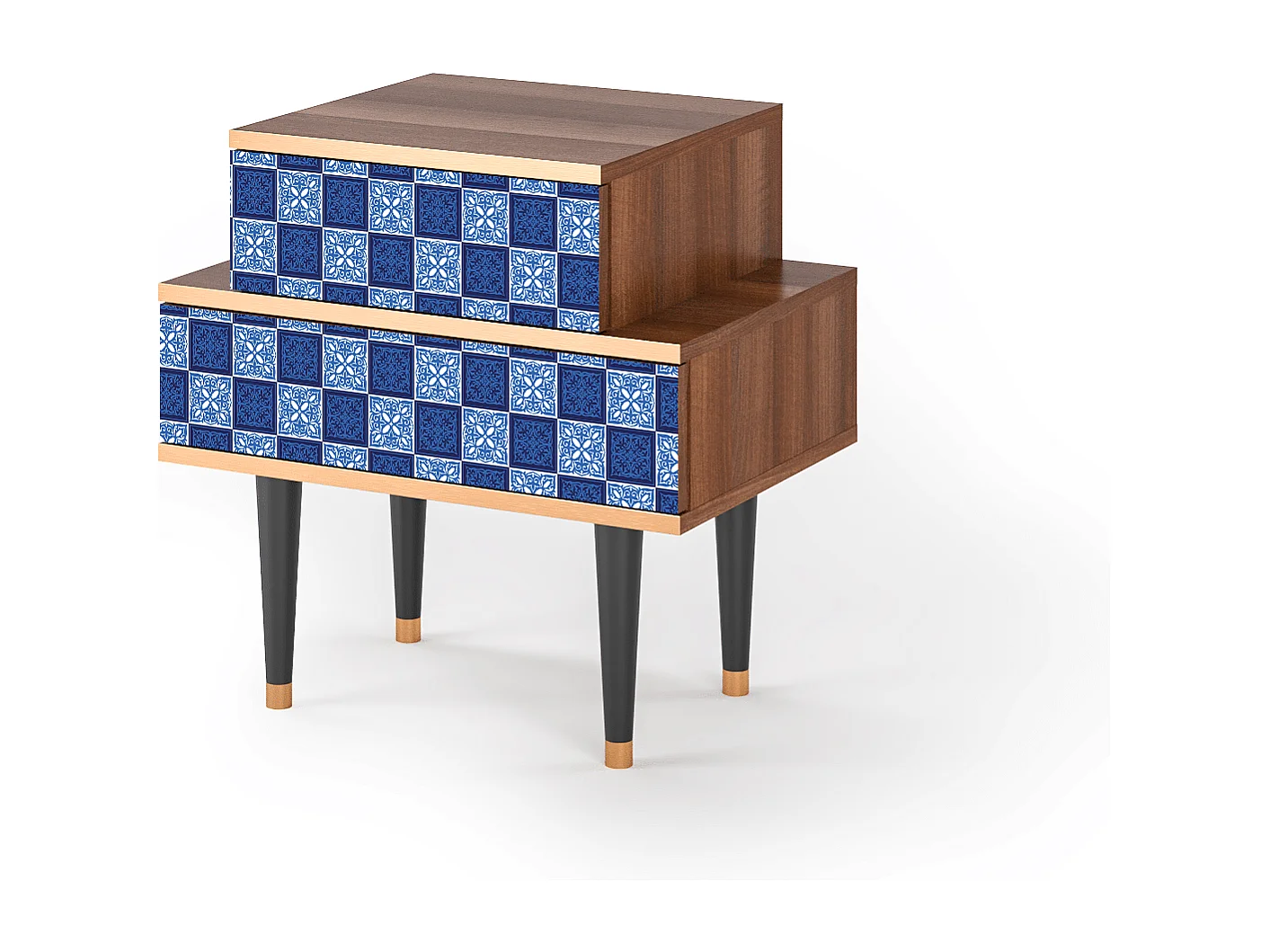 Stolik nocny - 58х58х41 cm - NS1 - Light Path, Orzech