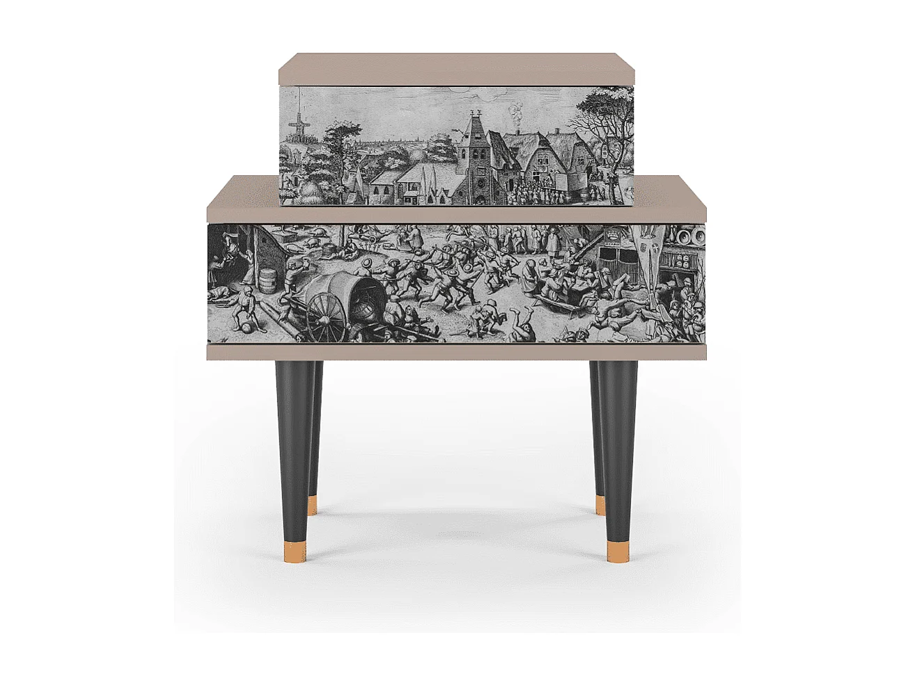 Mesita de noche - 58х58х41 cm - NS1 - The Festival of Saint, Latte