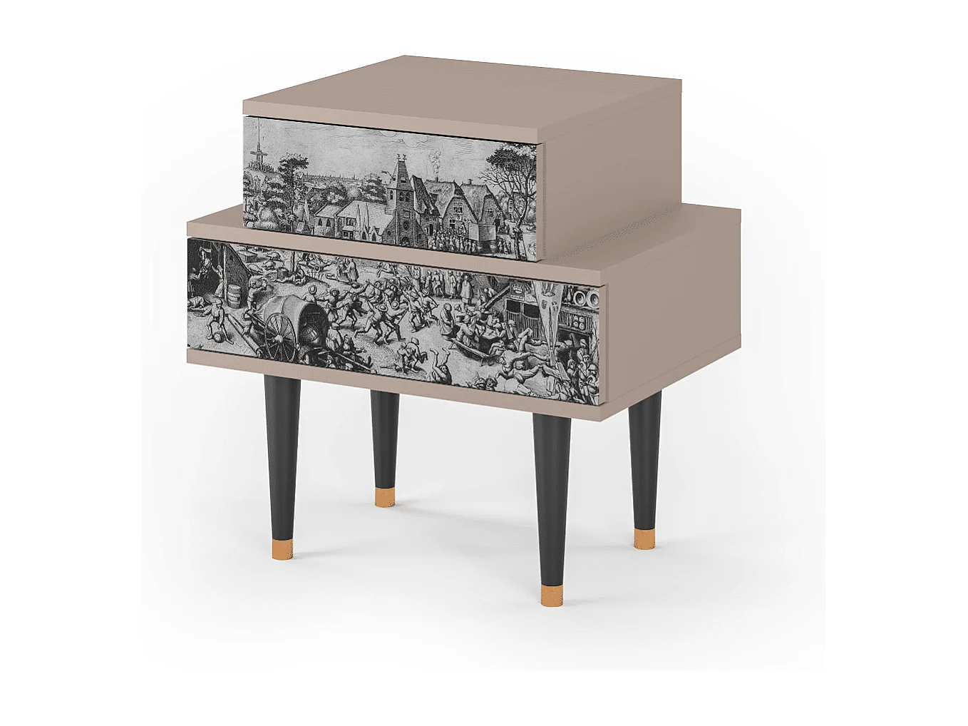 Mesita de noche - 58х58х41 cm - NS1 - The Festival of Saint, Latte