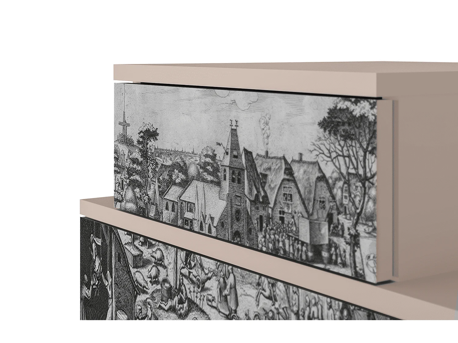 Mesita de noche - 58х58х41 cm - NS1 - The Festival of Saint, Latte