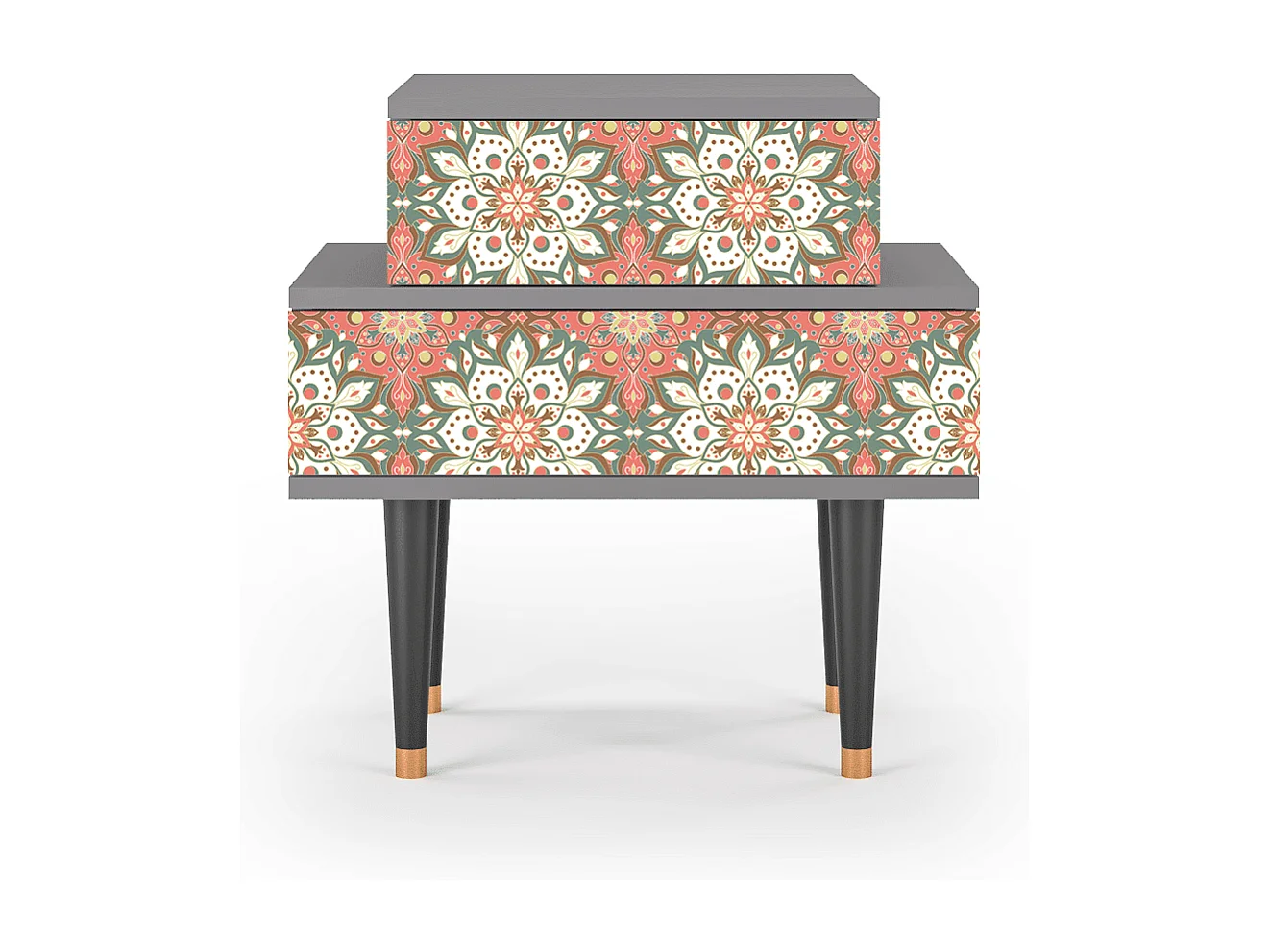 Criado-mudo - 58х58х41 cm - NS1 - Peach Grove, Cinza