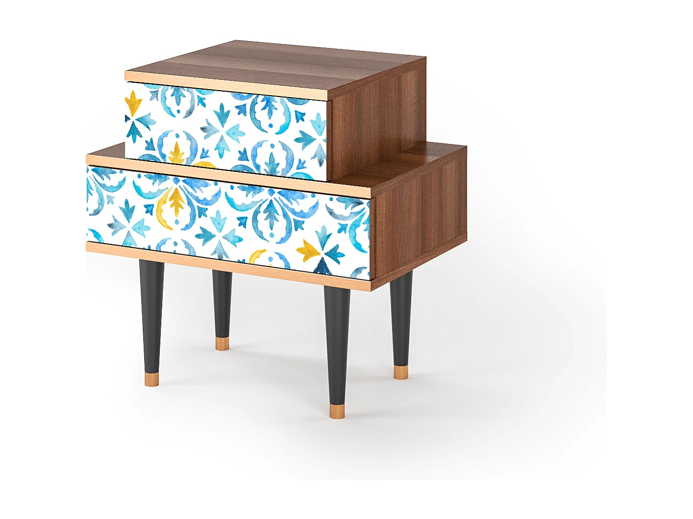 Stolik nocny - 58х58х41 cm - NS1 - Lisbon Flover, Orzech