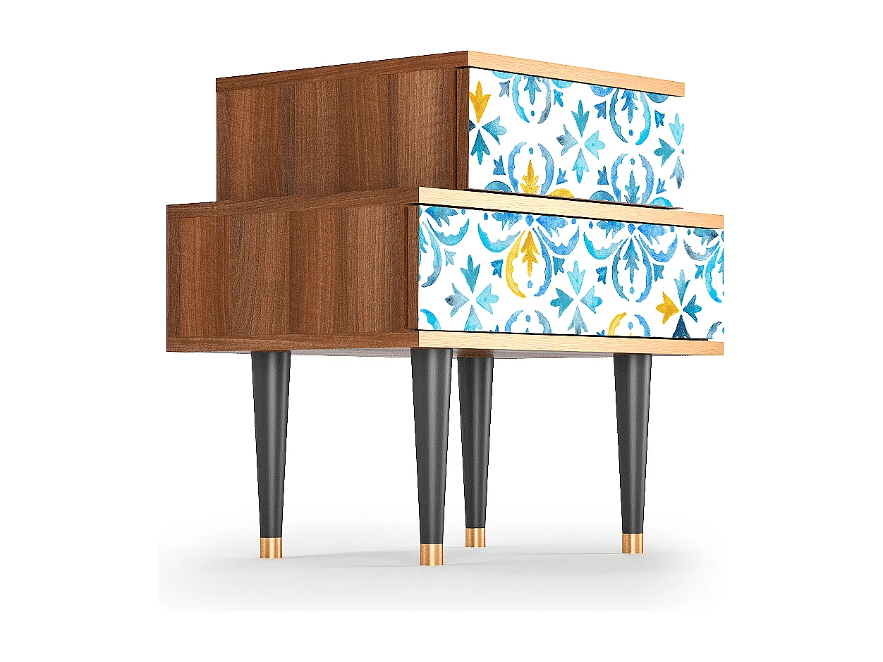 Stolik nocny - 58х58х41 cm - NS1 - Lisbon Flover, Orzech