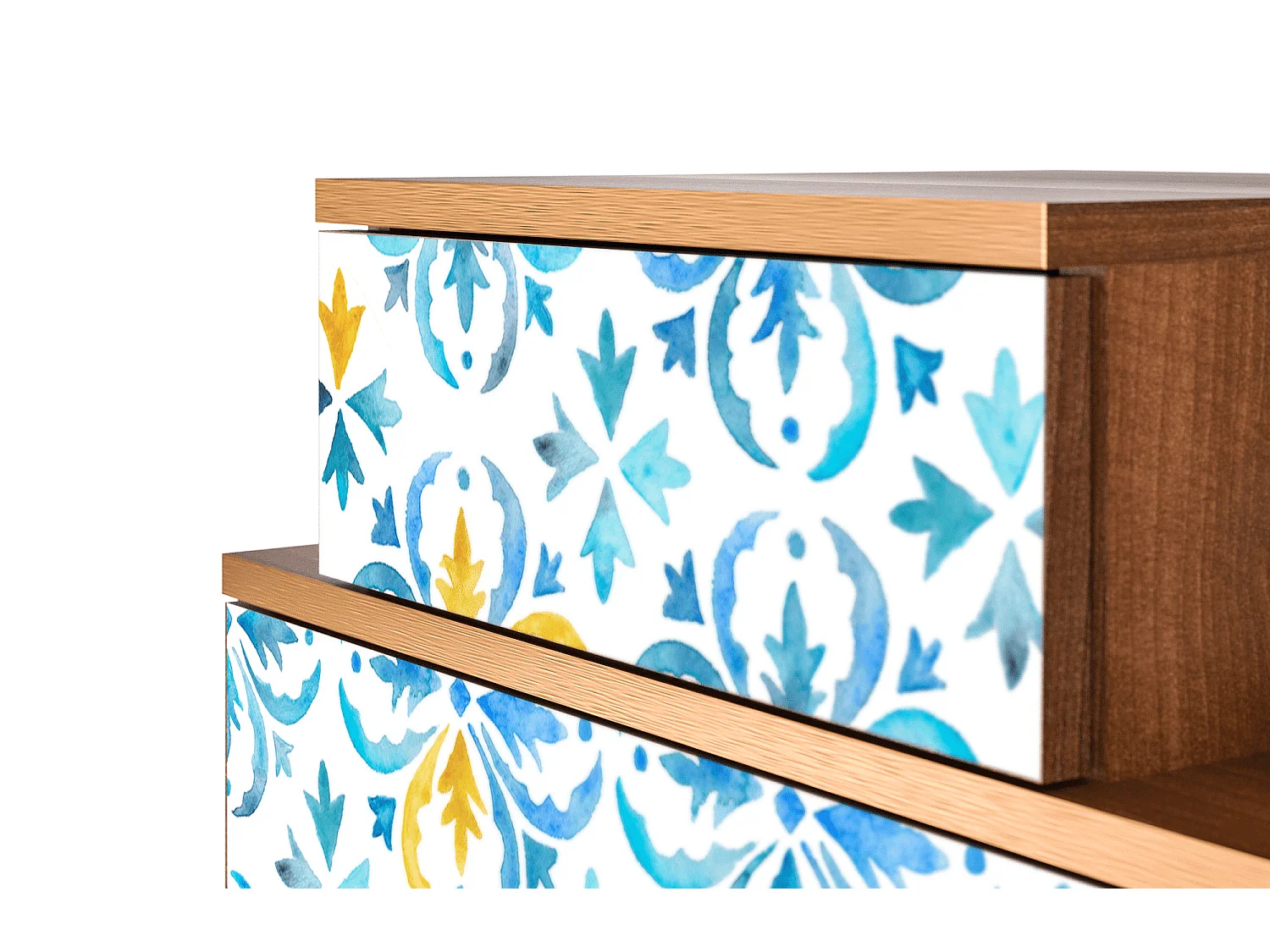 Stolik nocny - 58х58х41 cm - NS1 - Lisbon Flover, Orzech