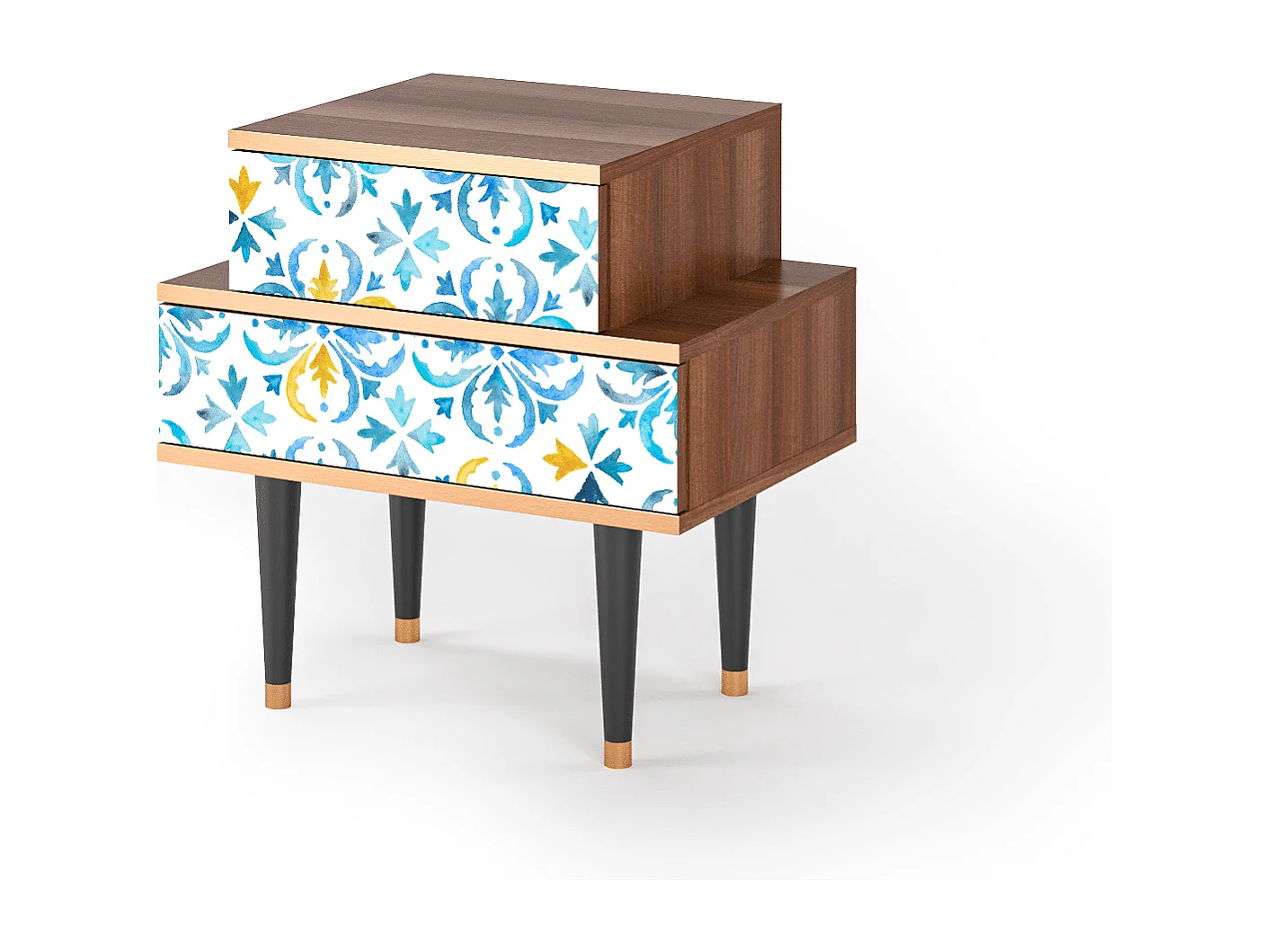 Stolik nocny - 58х58х41 cm - NS1 - Lisbon Flover, Orzech