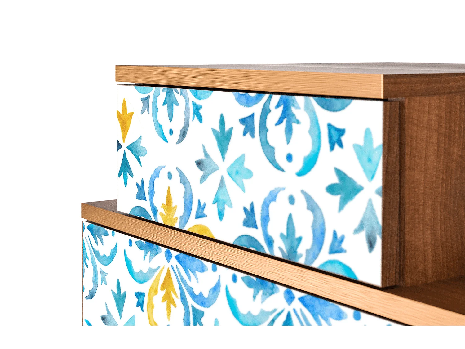 Stolik nocny - 58х58х41 cm - NS1 - Lisbon Flover, Orzech