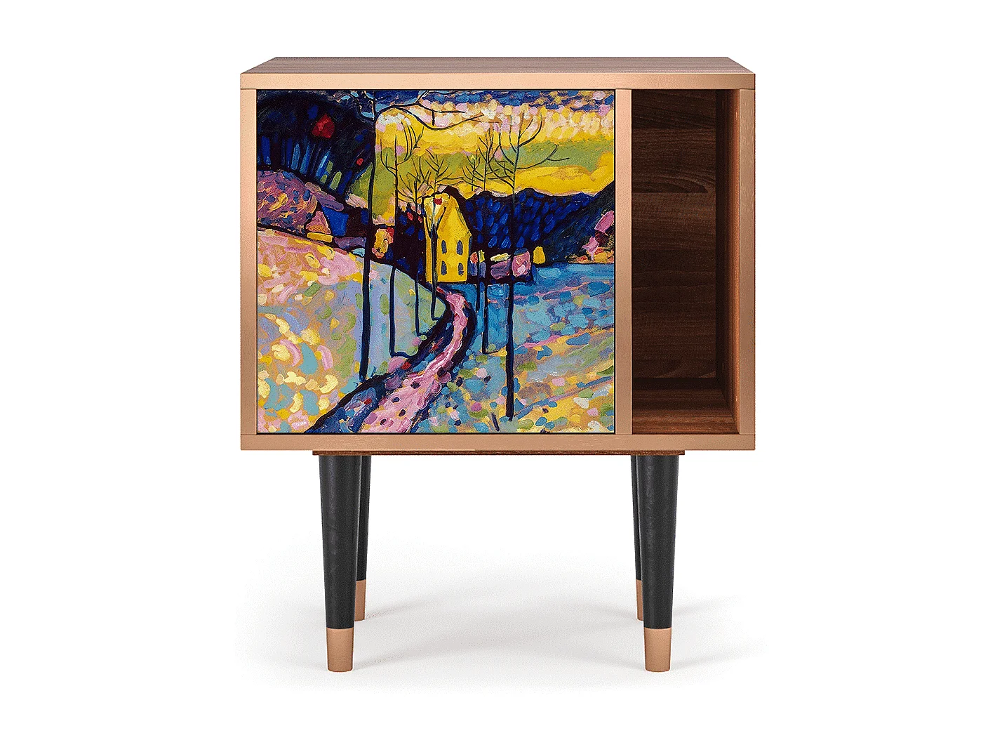 Table de nuit - 57х69х48 cm - S2 - Winter Landscape, Noyer
