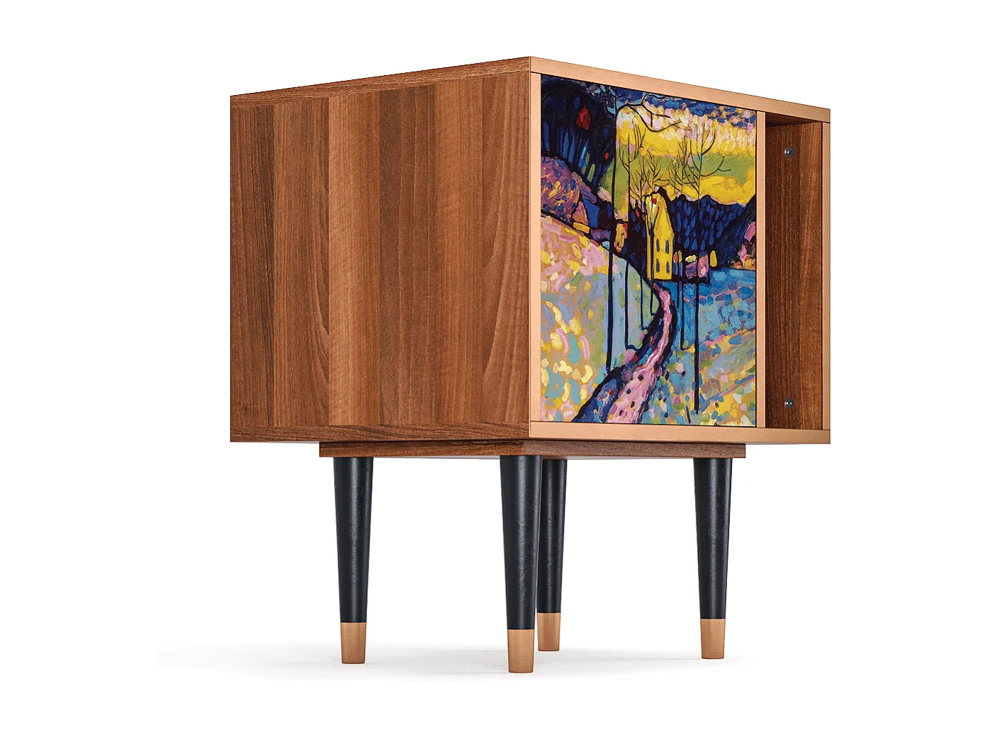 Table de nuit - 57х69х48 cm - S2 - Winter Landscape, Noyer