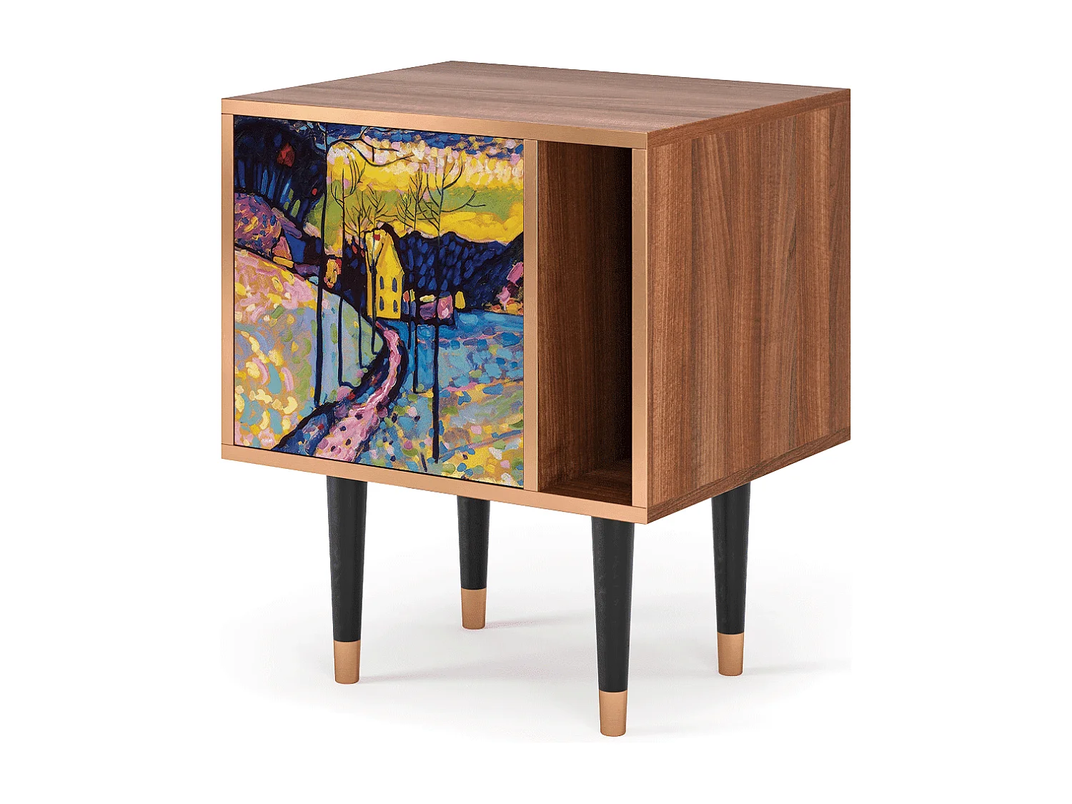 Table de nuit - 57х69х48 cm - S2 - Winter Landscape, Noyer