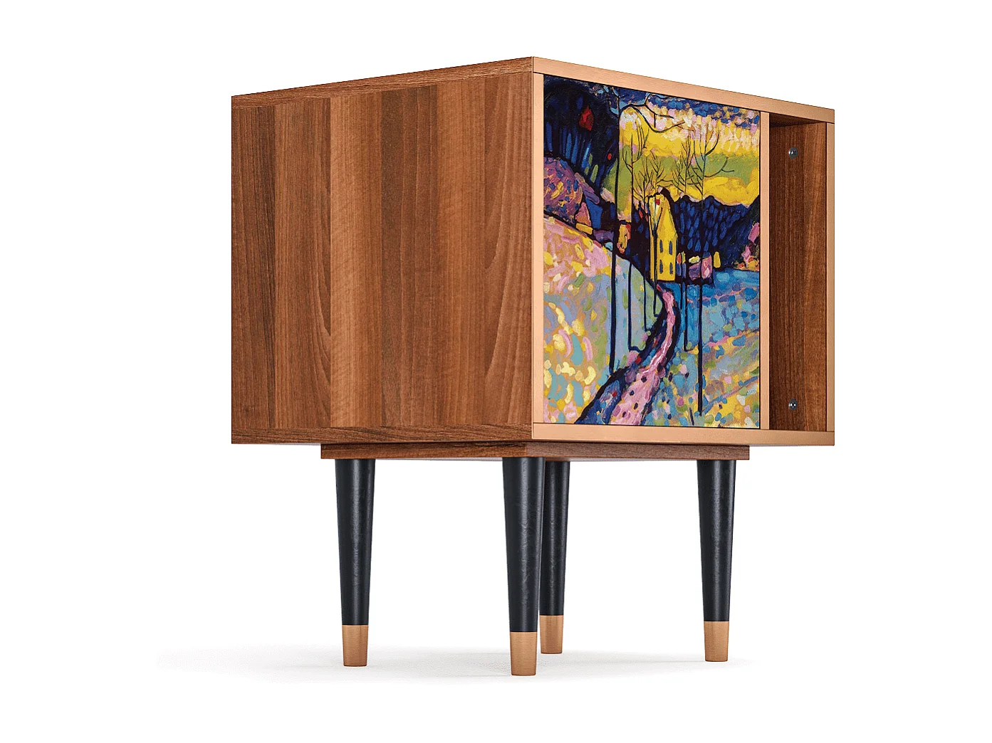 Table de nuit - 57х69х48 cm - S2 - Winter Landscape, Noyer