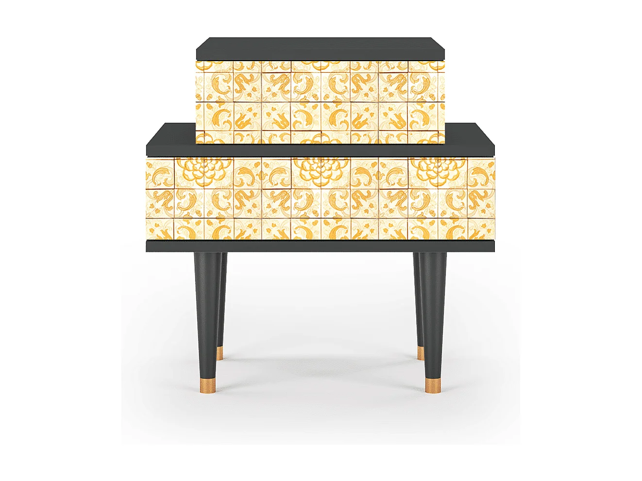 Comodino - 58х58х41 cm - NS1 - Sunshiny Tile, Antracite