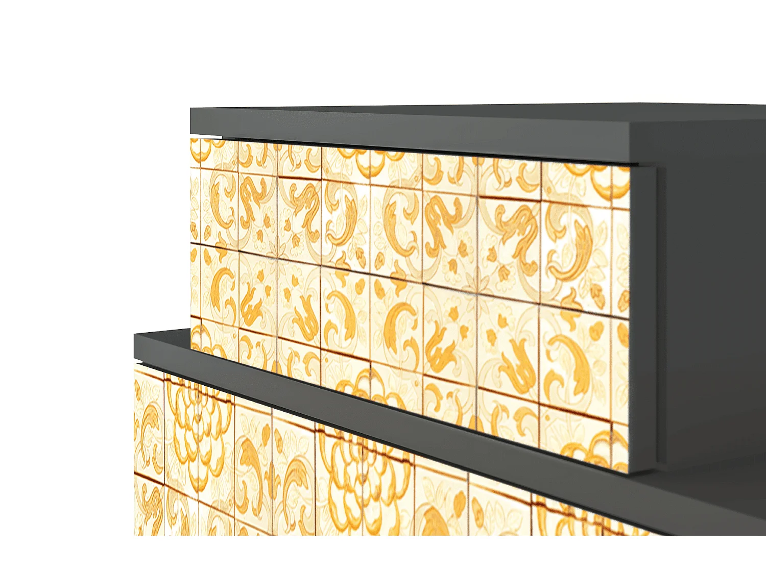 Table de nuit - 58х58х41 cm - NS1 - Sunshiny Tile, Anthracite