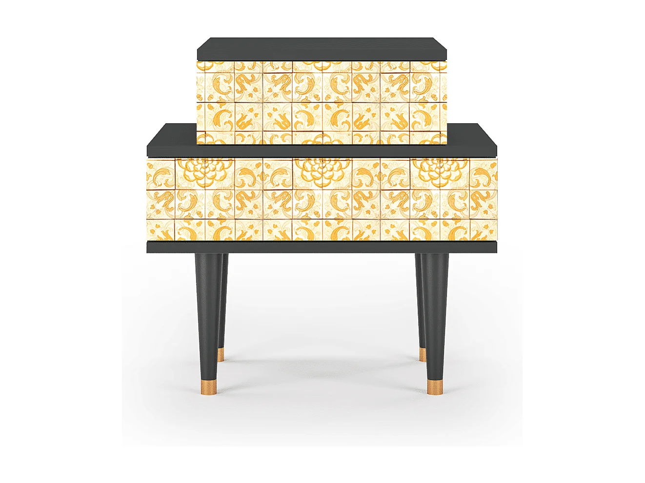 Stolik nocny - 58х58х41 cm - NS1 - Sunshiny Tile, Antracyt