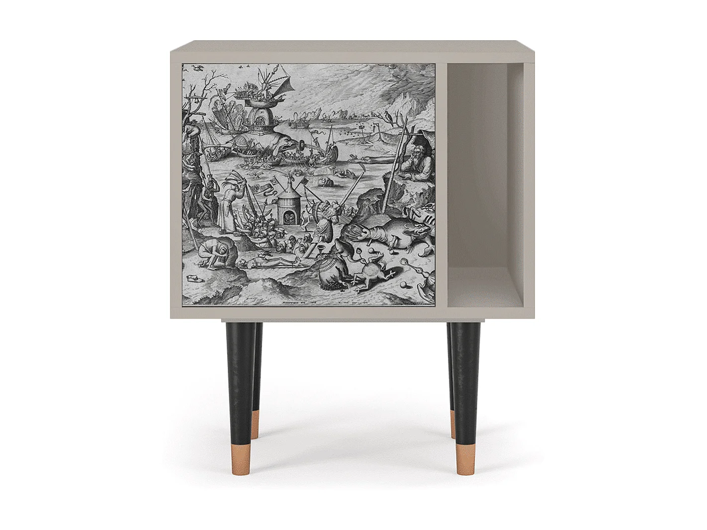 Stolik nocny - 57х69х48 cm - S2 - The Temptation, Piaskowy