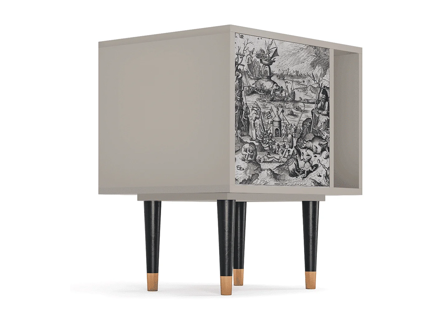 Stolik nocny - 57х69х48 cm - S2 - The Temptation, Piaskowy