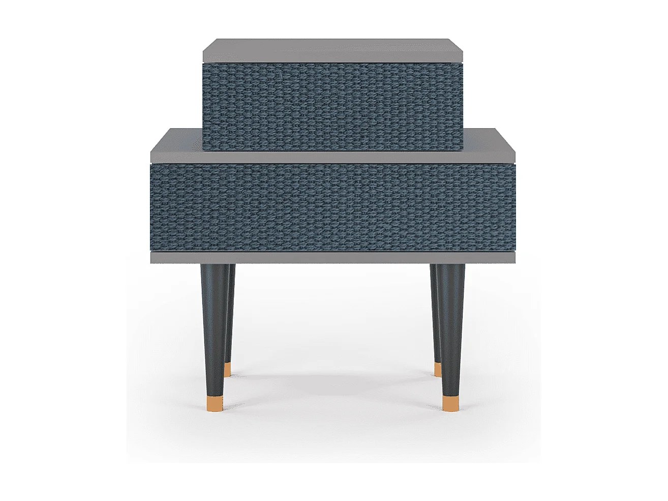 Table de nuit - 58х58х41 cm - NS1 - Knitted Pattern, Gris