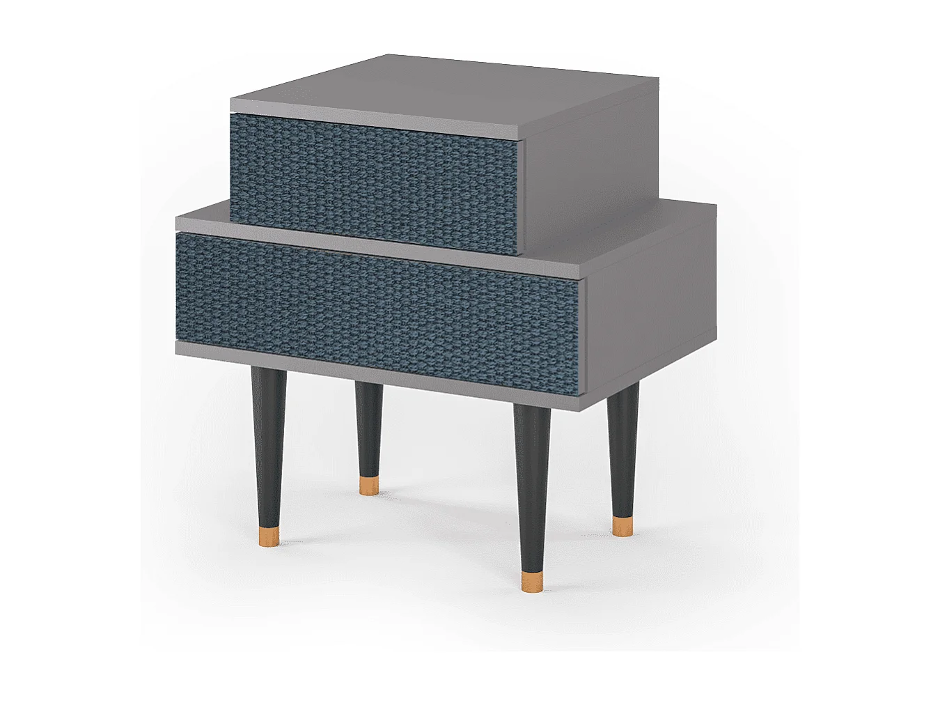 Table de nuit - 58х58х41 cm - NS1 - Knitted Pattern, Gris