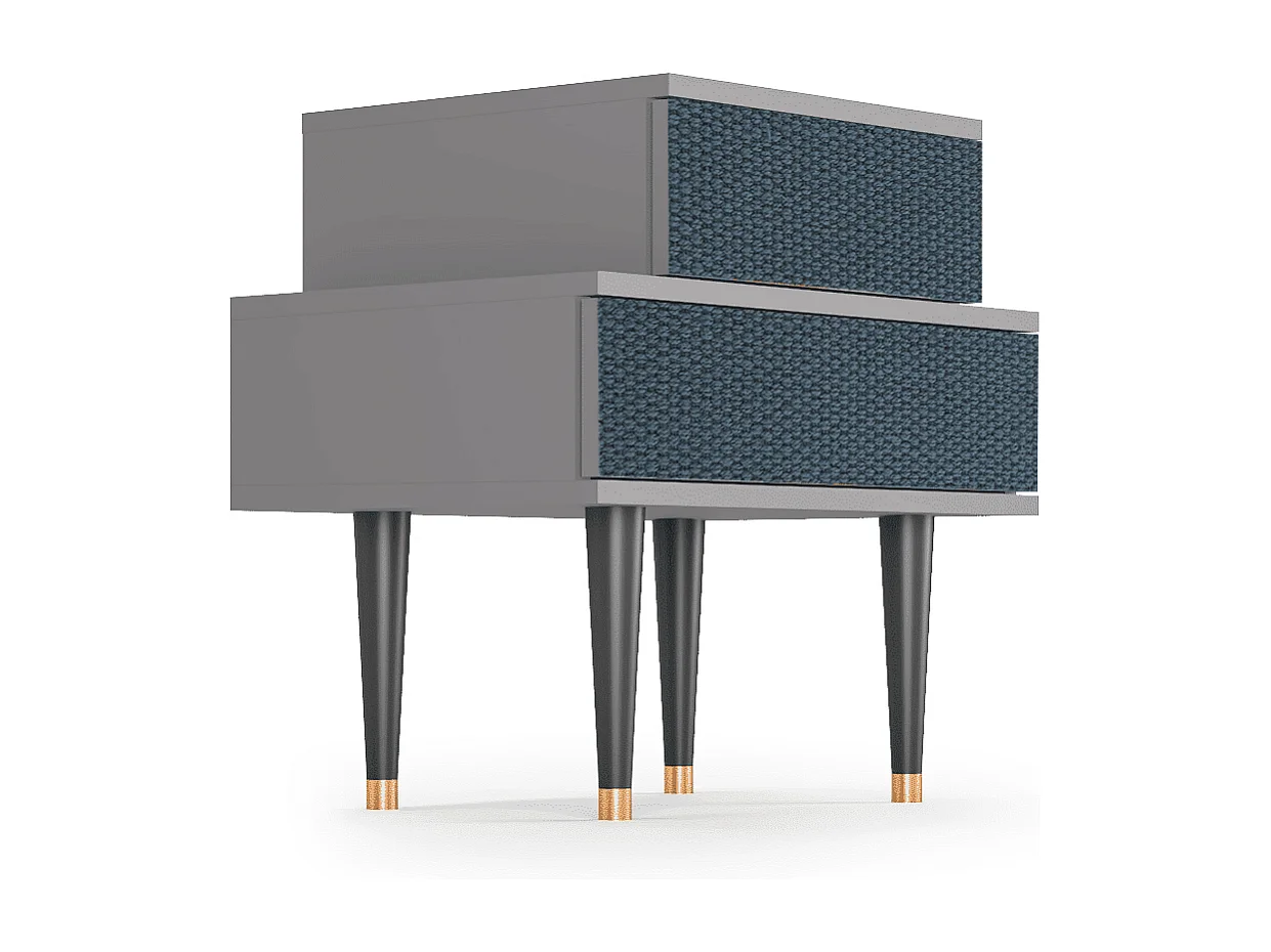 Table de nuit - 58х58х41 cm - NS1 - Knitted Pattern, Gris