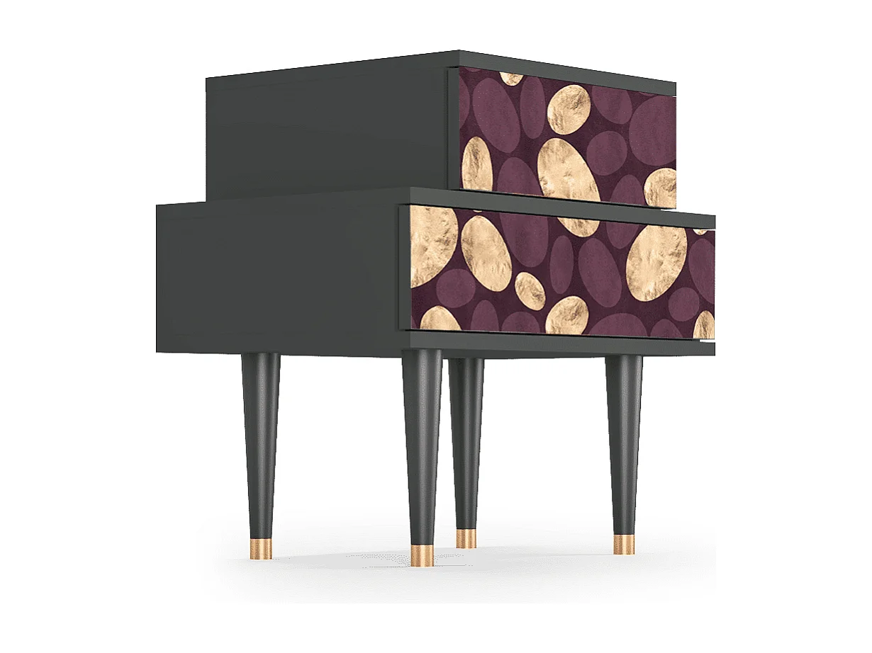 Nachttisch - 58х58х41 cm - NS1 - Fine Wine, Anthrazit