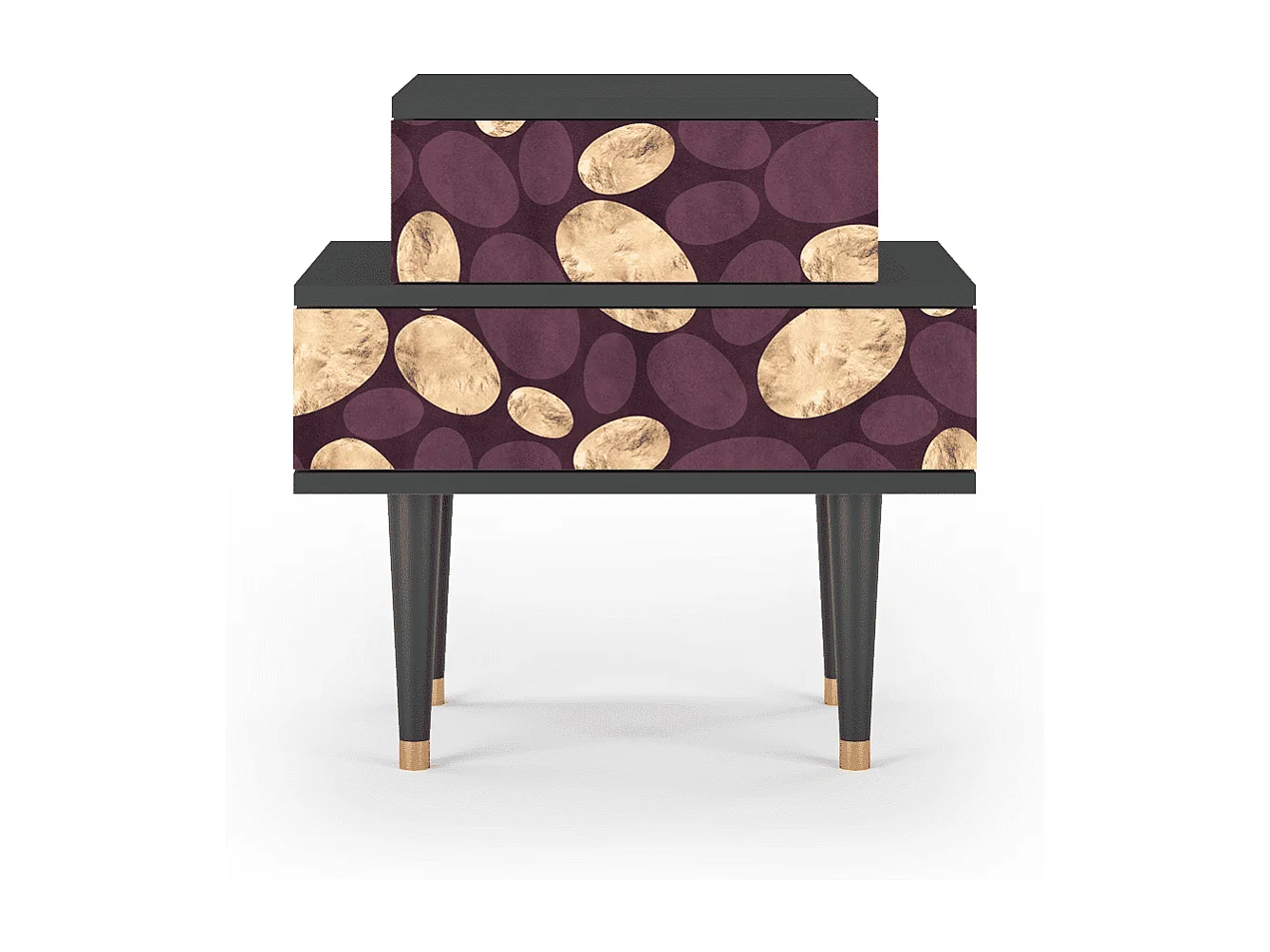 Table de nuit - 58х58х41 cm - NS1 - Fine Wine, Anthracite